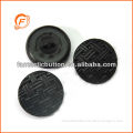 black real leather shank button